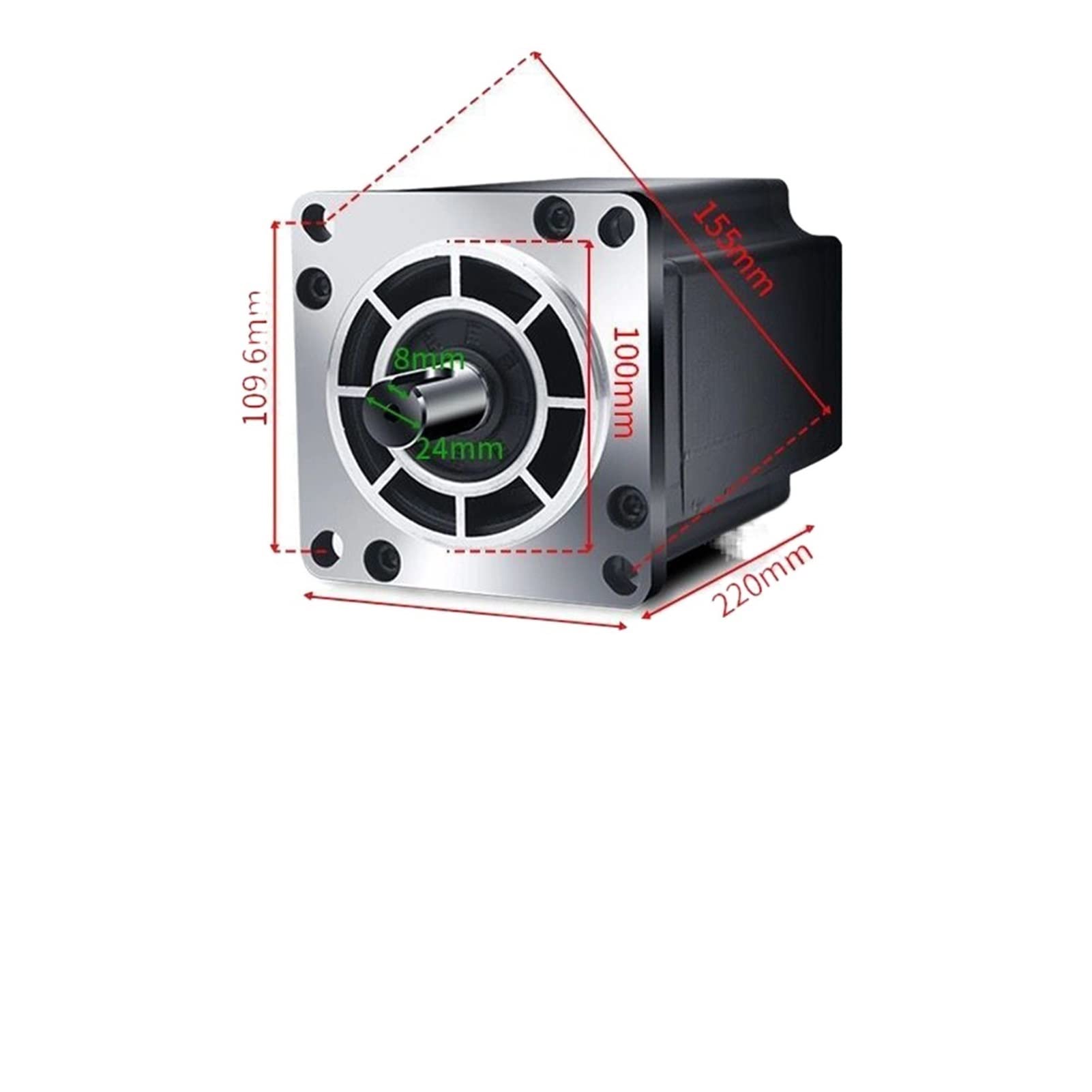 Stepper Motor, 110/130 Three-Phase Stepper Motor Set High Torque High Power 16/20nm37/50nm Optional Driver for DIY CNC 3D Printer(130-28nm)