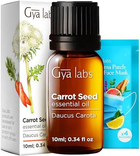 Image of 100% Pure Carrot Seed Essential Oil - 0.34 Fl Oz - Carrot Seed Oil for Hair, Skin, Diffuser, Aromatherapy & DIY Candle Making Scent