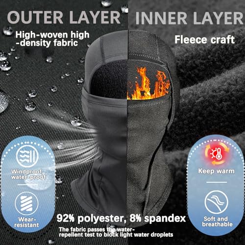 Image of Kids Balaclava Ski Mask for Skiing Cycling, Cold Weather Neck Warmer Windproof Thermal Face Mask for Boys /Girls