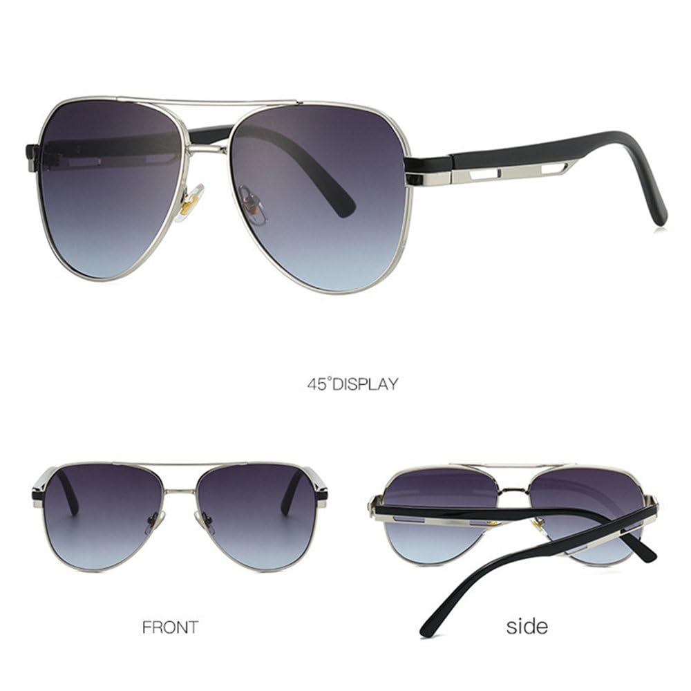Stylowe metalowe okulary przeciwsłoneczne z polaryzacją, męskie, do podróży na świeżym powietrzu, fotografii ulicznej, jazdy samochodem, okulary przeciwsłoneczne z ochroną UV