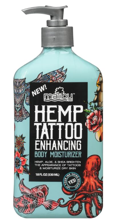 Amazon.com : Malibu Hemp Tan Tattoo Enhancing Body All Day Moisturizing ...