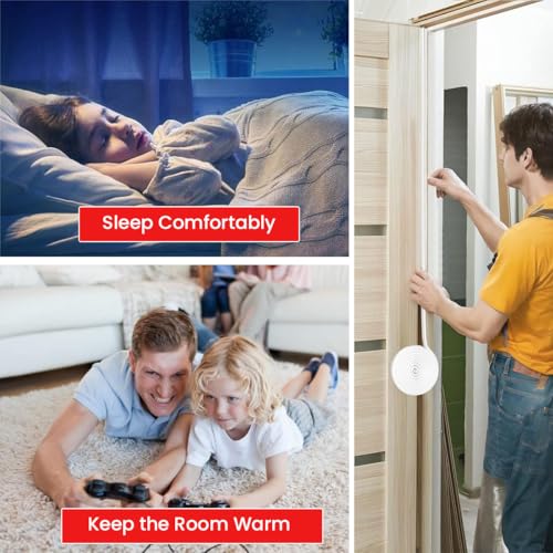 Image of HASTHIP Silicone Door Seal Strip, Self Adhesive 19.69ft White