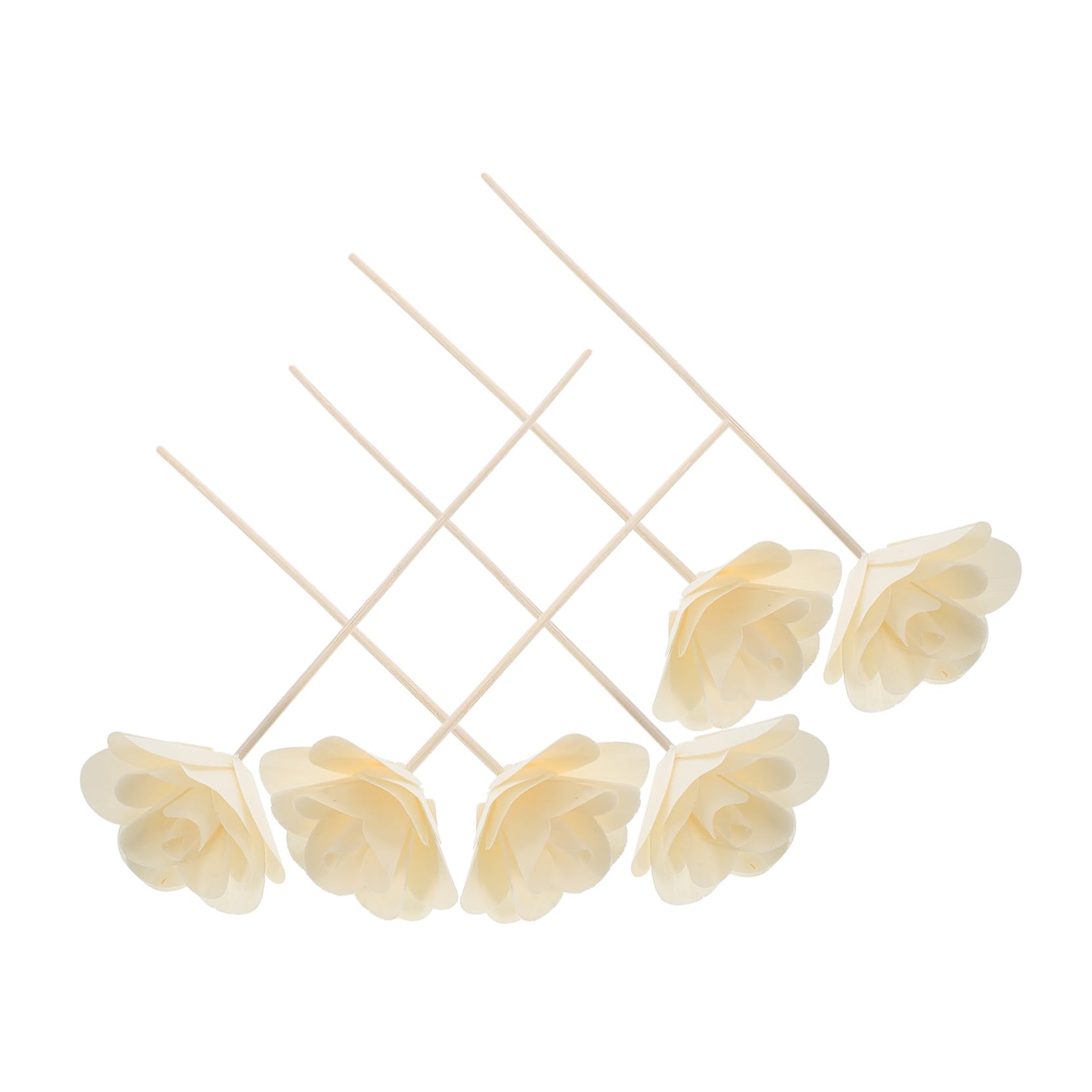 Cabilock 6pièces Bâtonnets Diffuseurs de Parfum Rotin Artificiel Couleur Beige pour Décoration Maison du Bureau Recharge pour Diffuseur Huiles Essentielles