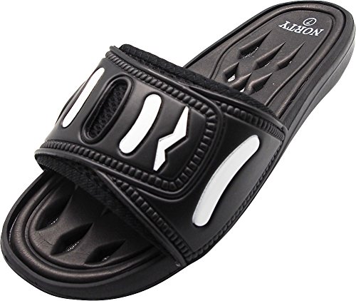 NORTY Slides for Men - Quick Drying Men's Slides Beach and Pool Sandals Men - Casual Shower Shoes Men
