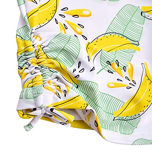 Cadocado Girls Swimsuit Rash Guard Girls' Swimwear Short Sleeve Bathing Suit 3 Pieces Kids Floral Swim Set with Skirt4