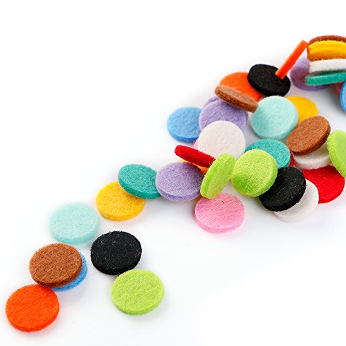 Maromalife 60 Pcs Essential Oil Refill Pads, 0.67 Inch Felt Pads Aromatherapy Replacement Pads For Diffuser Necklace Diffuser Bracelet Car Diffuser Vent Clip #TOP5