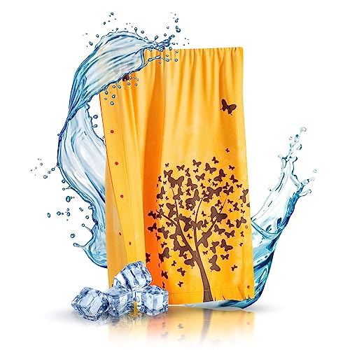 CULYA Kühlendes Strandtuch 200×100 cm aus Mikrofaser Schnelltrocknendes & Sandfreies Kühlhandtuch für Strand Reisen & Sport