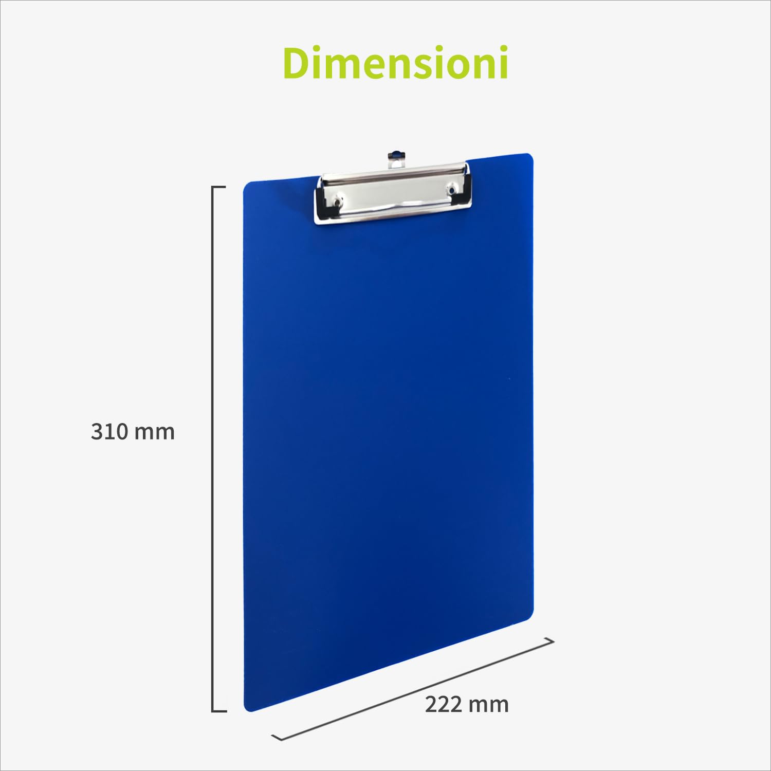 Portablocco A4 In PP Blu Scuro - Cartellina Rigida Per Fogli, Spessore 1mm, Per Ufficio E Scuola