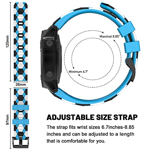 MYSNBKN Fenix 7X Strap 26mm Silicone bands for Garmin Fenix 7X/Fenix 6X/Fenix 6X Pro/Fenix 5X/Fenix 5X Plus/Fenix 3/Fenix 3 HR(Quick Fit) - Image 3