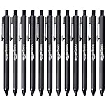 Amazon Basics Retractable Ballpoint Pen - Black - 12-Pack