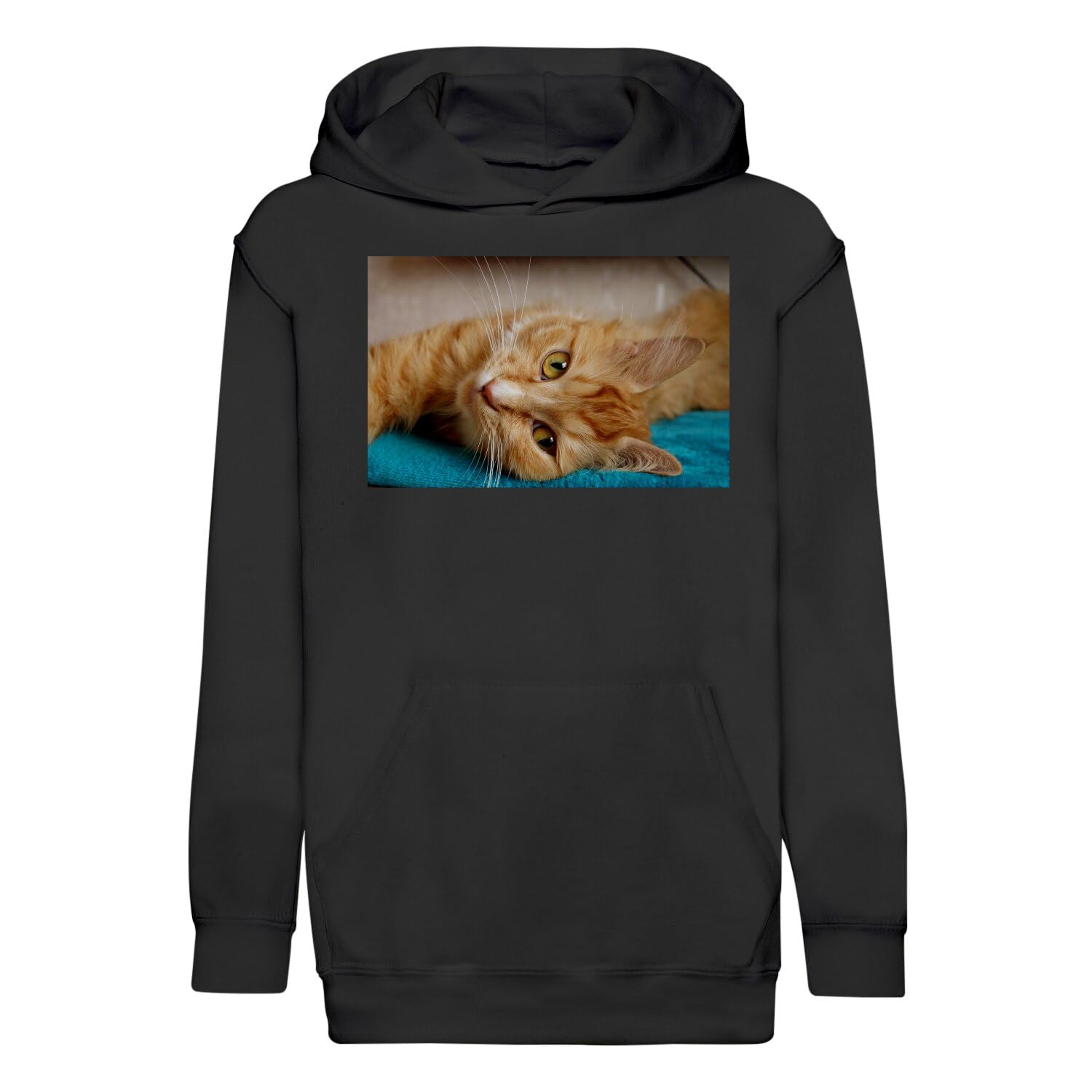 Sweat à capuche enfant chat roux le compagnon doux des petits - 4