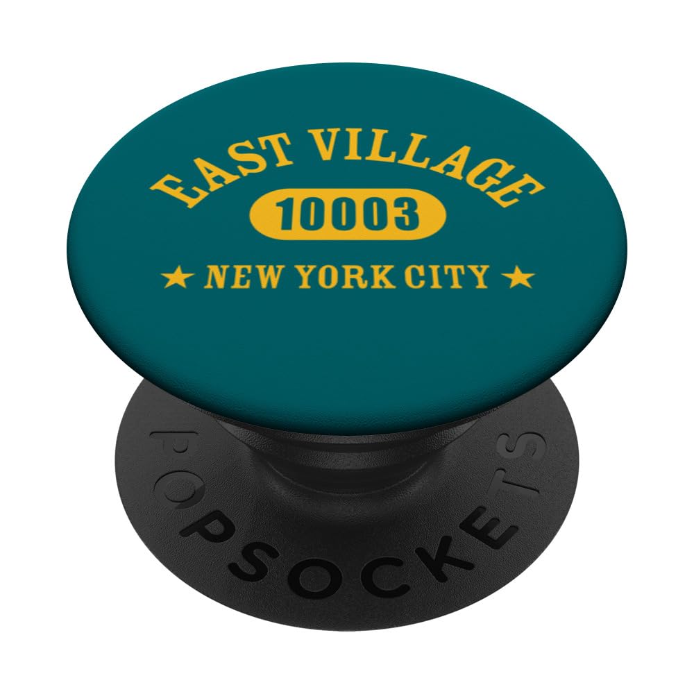EAST-VILLAGE NEW YORK CITY 10003 / NYC Athletic Design PopSockets Swappable PopGrip, Black