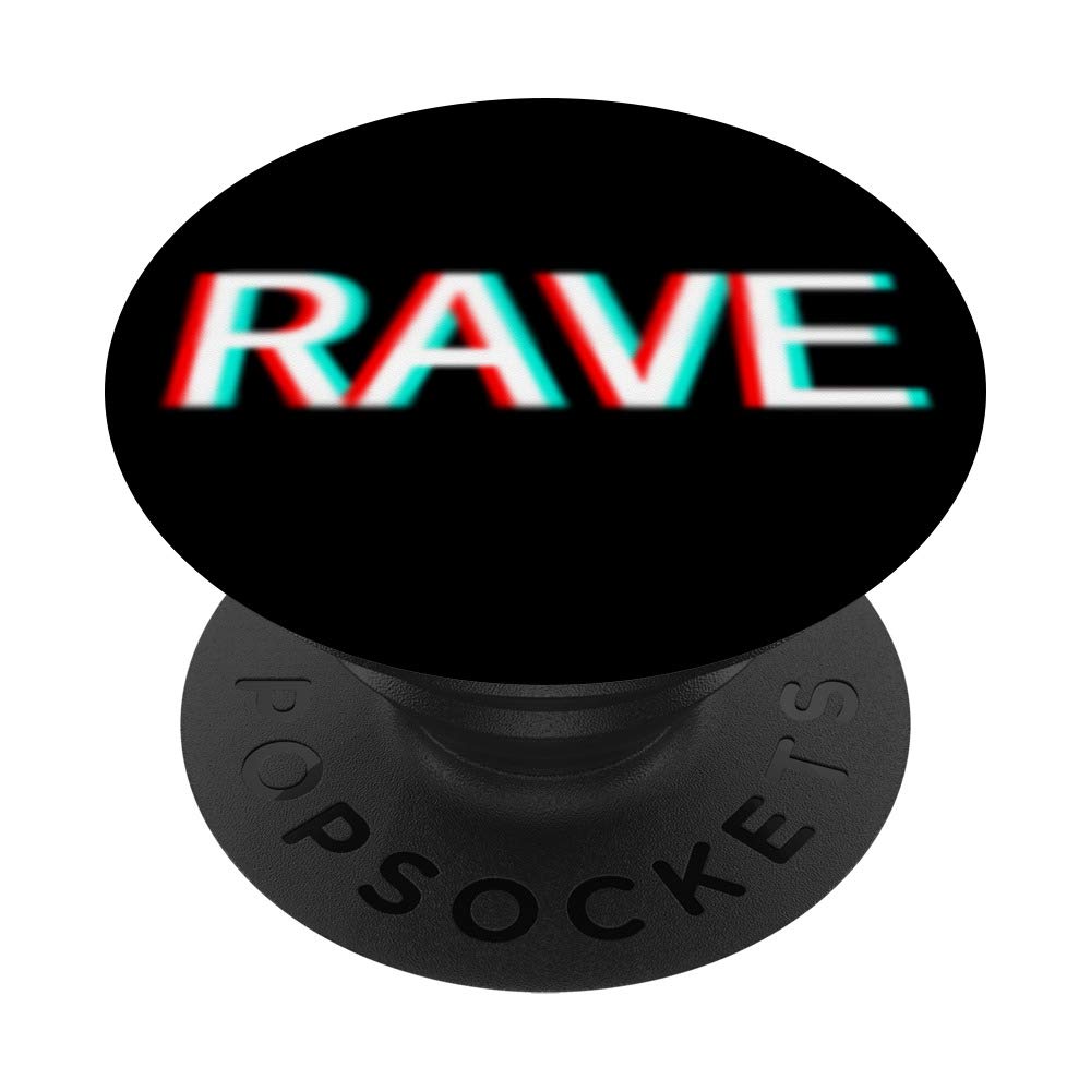 RAVE blurred - LOVE TECHNO - DANCE TILL THE MORNINGSUN WILD PopSockets PopGrip: Swappable Grip for Phones & Tablets