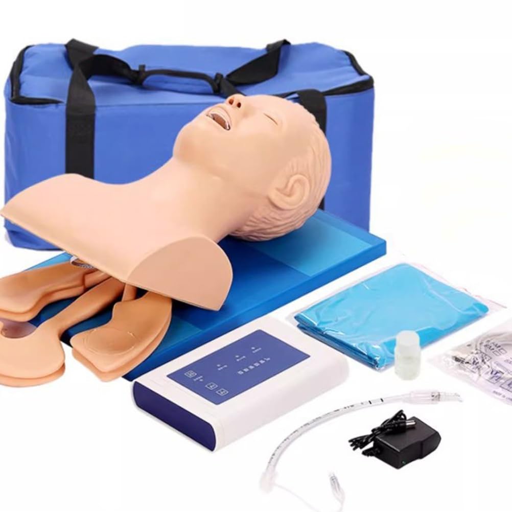 Modello di allenamento per intubazione tracheale, simulatore elettronico anatomico per adulti con allarme di pressione per la gestione delle vie aeree orofaringee