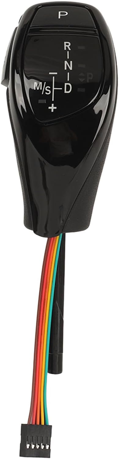 Aramox Glossy Black LED Gear Shift Knob Thumb Type Shifter Lever Head Retrofit Kit for E90 E91 E92 E93 LHD (Glossy Black)