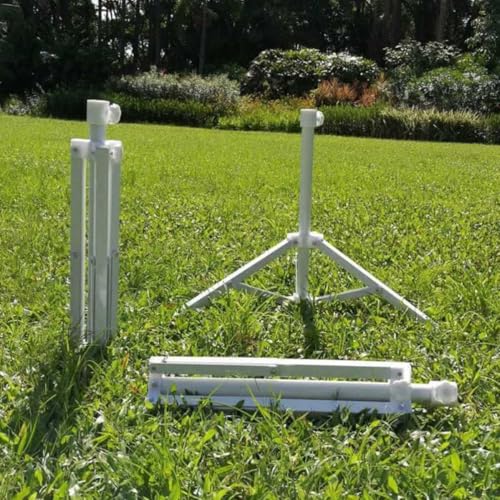 Support parasol de jardin anti-basculement en fer blanc à base triangulaire - 6
