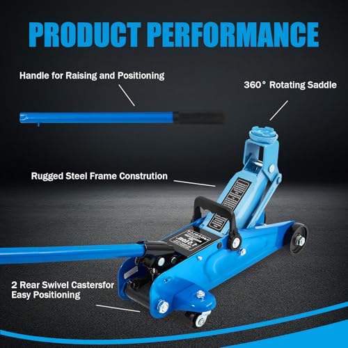 Cric de sol de 1,5 tonne pour voiture basse solution de levage rapide en acier - 4