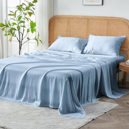 Sijo AiryWeight Tencel Sheet Set 100% Lyocell Derived from Eucalyptus Buttery Soft Architectural Digest Best Cooling Sheets Winner - 4pc - 2 Pillowcases 1 Fitted 1 Top Blush Queen product thumbnail 18