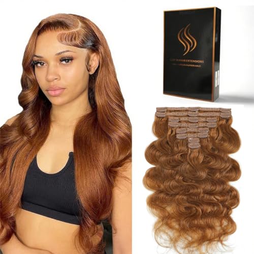 Tandulo Clip in Hair Extensions Real Human Hair Body Wave