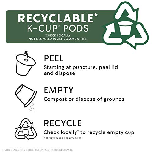 Starbucks Medium Roast K-Cup Coffee Pods With 2X Caffeine — For Keurig Brewers — 6 Boxes (60 Pods Total) #TOP6