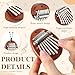 Maasechs 2 Pcs Mini Musical Instruments Mini Hand Kalimba and Rain Drum with Drumstick 8 Keys Finger Thumb Piano and 6 Notes Steel Tongue Drum Percussion Gift for Valentines Adult Beginners(Purple)