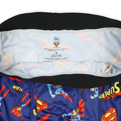 DC Comics Superman Boxer Briefs Men's Logo All Over Print Snug Fit Underwear2