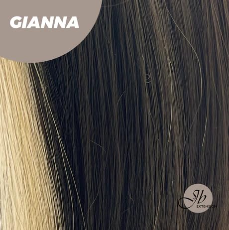 Miniatura 6 de GIANNA - Peluca negra de corte Bob con piezas de dinero rubias, pelucas rectas sin pegamento para mujer, pelucas sintéticas naturales para uso