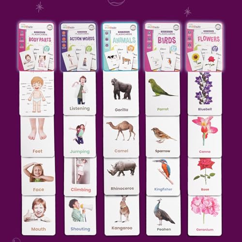 Image of Intelliskills Premium 15-in-1 Brain Boosting Flash Cards for Kids, Flash Card for 1+ Year Old Baby, Montessori Educational Toys for Girls /Boys, Fun Learning Activities, Birthday Gift (420 Flash Cards)