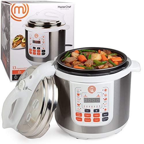 MasterChef 13-in-1 Pressure Cooker- 6 QT Electric Digital MultiPot w 13 Programmable Functions