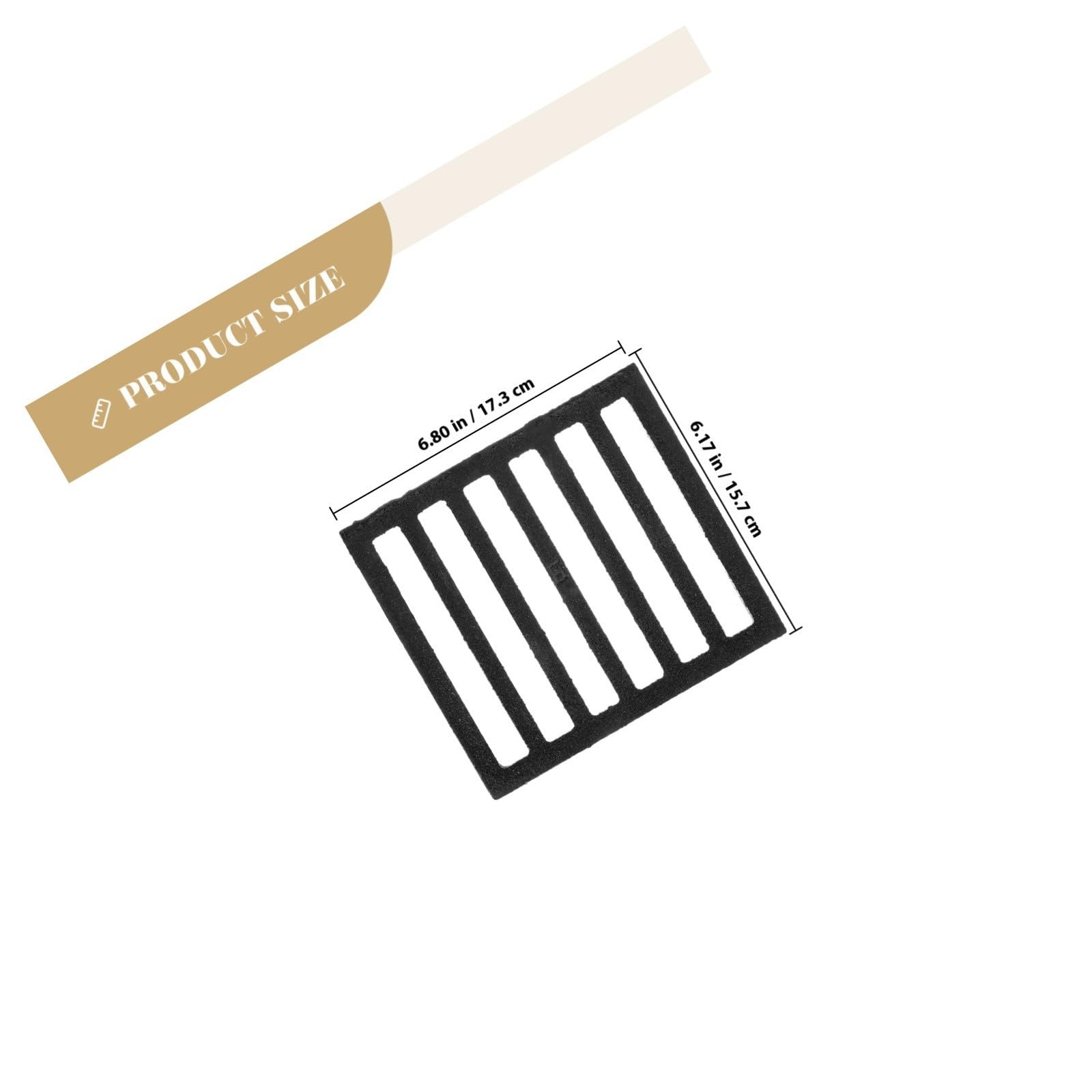 Hemobllo Filtro de Lavabo de Baño Tapa del Filtro del Fregadero Cuadrado de Hierro Negro, Previene Atascos y Asegura Flujo de Agua, para Lavabo de Baño y Ducha