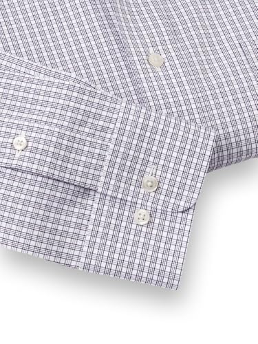 Paul Fredrick Men's Slim Fit Non-Iron Cotton Plaid Dress Shirt4
