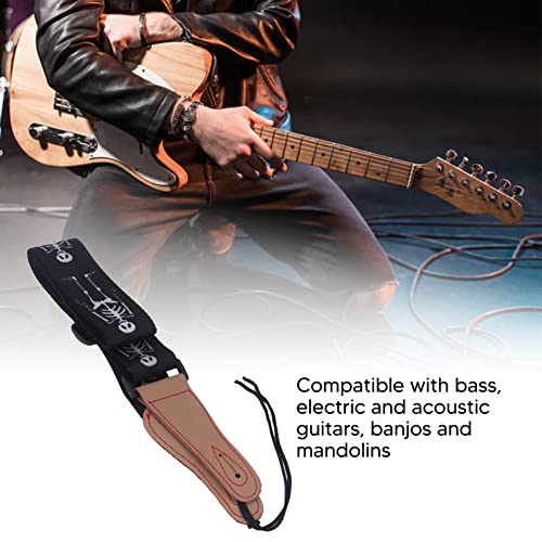 Sangle de guitare tête de mort noire, sangle de guitare tête de mort réglable en polyester sangle de guitare polyester… - Les Beatles, Paul McCartney, John Lennon, RIngo Starr, George Harrison Sangle de guitare tête de mort noire, sangle de guitare tête de mort réglable en polyester sangle de guitare polyester… – Image 5