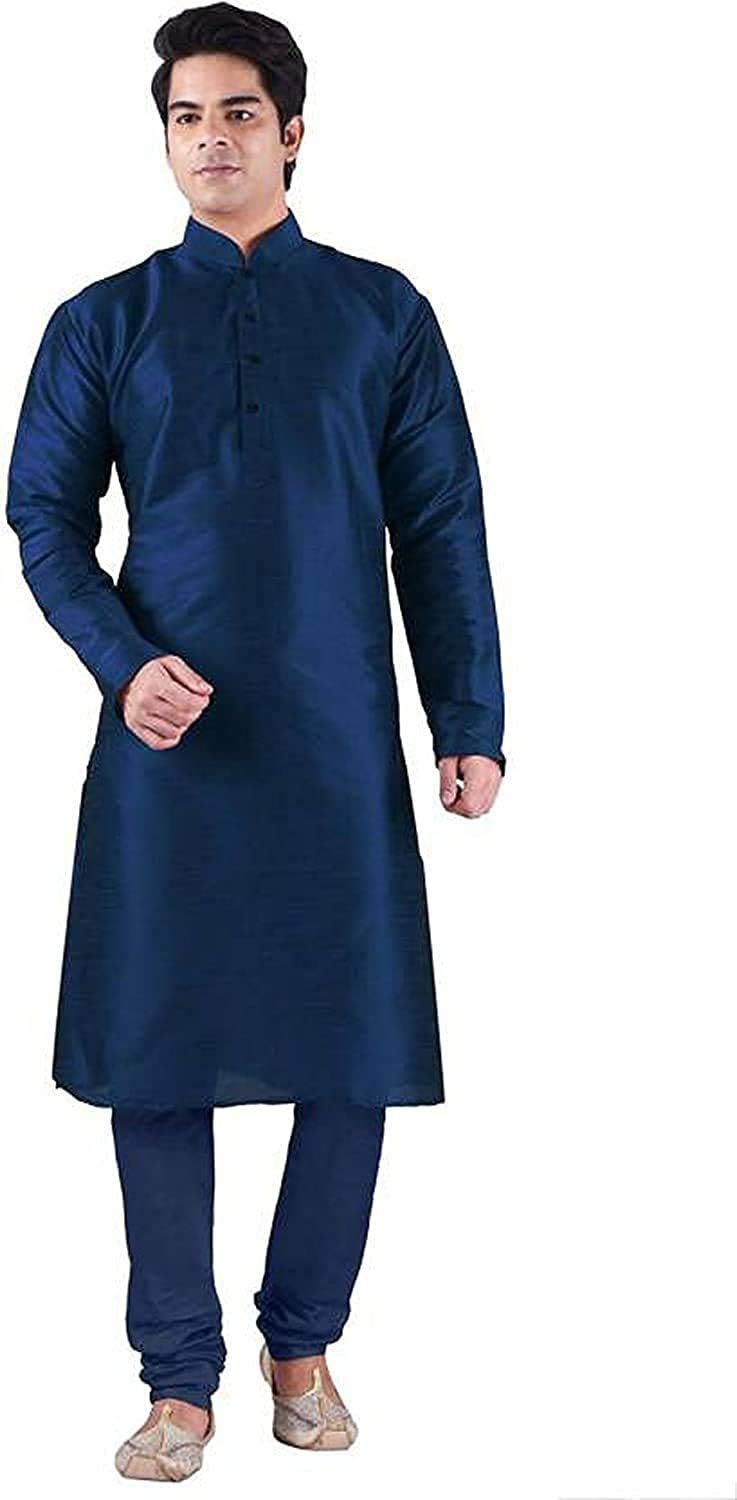 Silk Blend Men's Kurta Pyjama Set/Kurta Pajama for Men