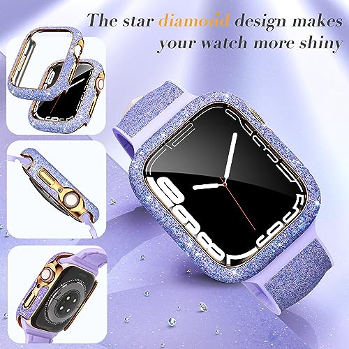Pare-chocs pour Apple Watch Series 8 7 rose cadeau idéal strass