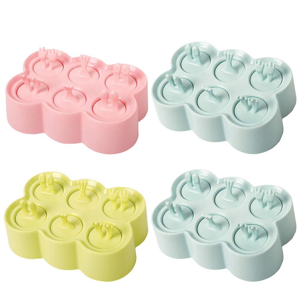POPETPOP 4ensembles Moule à Glace Silicone Forme Animal Moules à Glaçons Été Réutilisables Pratique pour Boisson Glacée