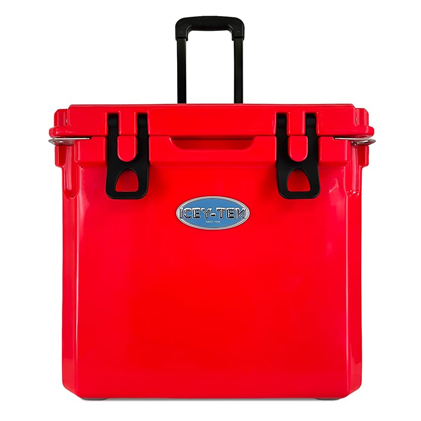Icey-Tek 35 Litre Cool Box With Wheels - Candy Red