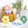 Mepherl Six Petal Flower Pillow,Soft Flower Shaped Throw Pillows Cushion Seating for Home Decorative,Cute Daisy Throw Pillow for Bed Sofa Couch (White,15.7'') #1