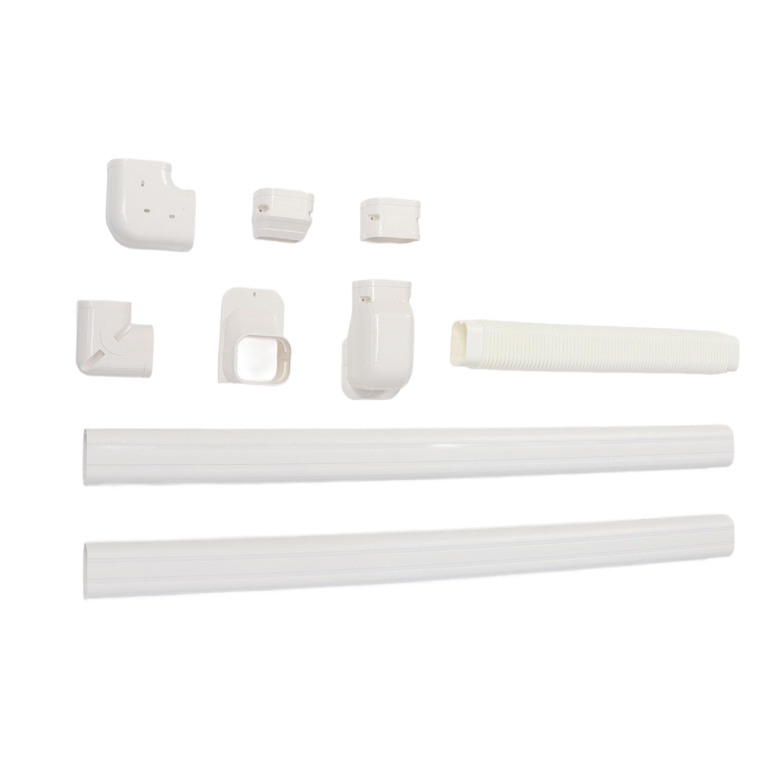 FTVOGUE Klimaanlage Dekorative PVC Leitungsabdeckungsset, Mini Split Wärmepumpen Rohrabdeckung mit Neutralem Beigeton für 1-2 AC Rohrschutz