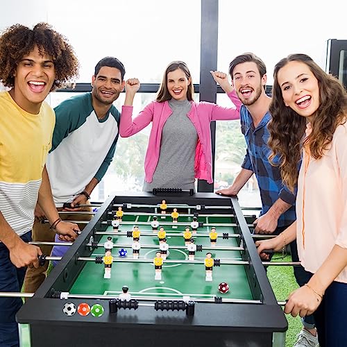 RAYNA GAMES 12 Stück Kickerbälle, 32MM Tischfußball, Reguläre Größe Kickerbälle, ABS Tabletop Fußball für Erwachsene Kinder Fußball Tisch Spiel-Vielfarbigkeit