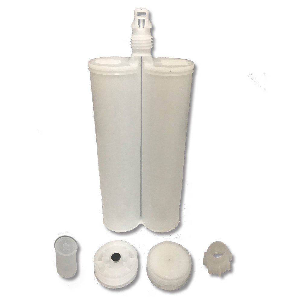 Atlas Pro 600ml (20.3oz) (10 Pack) Empty Dual-Barrel 1:1 Ratio Cartridges ONLY, with Sealing Cap & Pistons