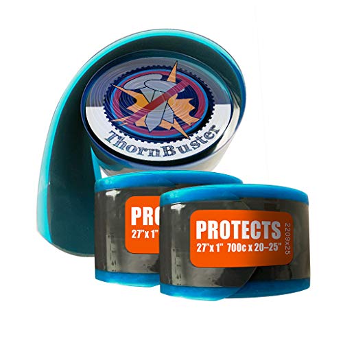 ON3Y New Thorn Buster, Inner Tube Protecting, Bicycle Tire Liner Pair - Stop Flats 4 Road Bikes Using Orange 27 x 1, 700c x 23-25 Bike Tires and Tubes with Hard Durometer Center Strip. (2 Liners) …