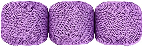 オリムパス製絲 金票 レース糸 #40 Col.654 パープル 系 50g 約445m 3玉セット