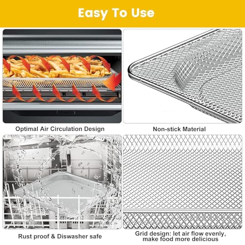 Image of Air Fryer Replacement Tray for Ninja Foodi SP101 Digital Countertop Oven, Air Fryer Plate Crisper Plate Rack Accessories Replacement Parts Tray for Ninja Foodi SP100 SP1001C