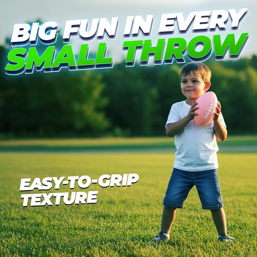 Image of 7.25 inch Mini Foam Football for Kids & Toddlers - Easy Grip Small Youth Sports Ball - Soft Foam Footballs for Little Hands Sports Play - Toy Gifts for Boys & Girls