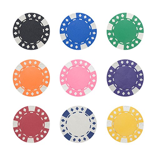 Brybelly Diamond Suited Poker Chips Versatile 11.5-Gram Clay Composite – Pack Of 50 (Pink) #TOP3