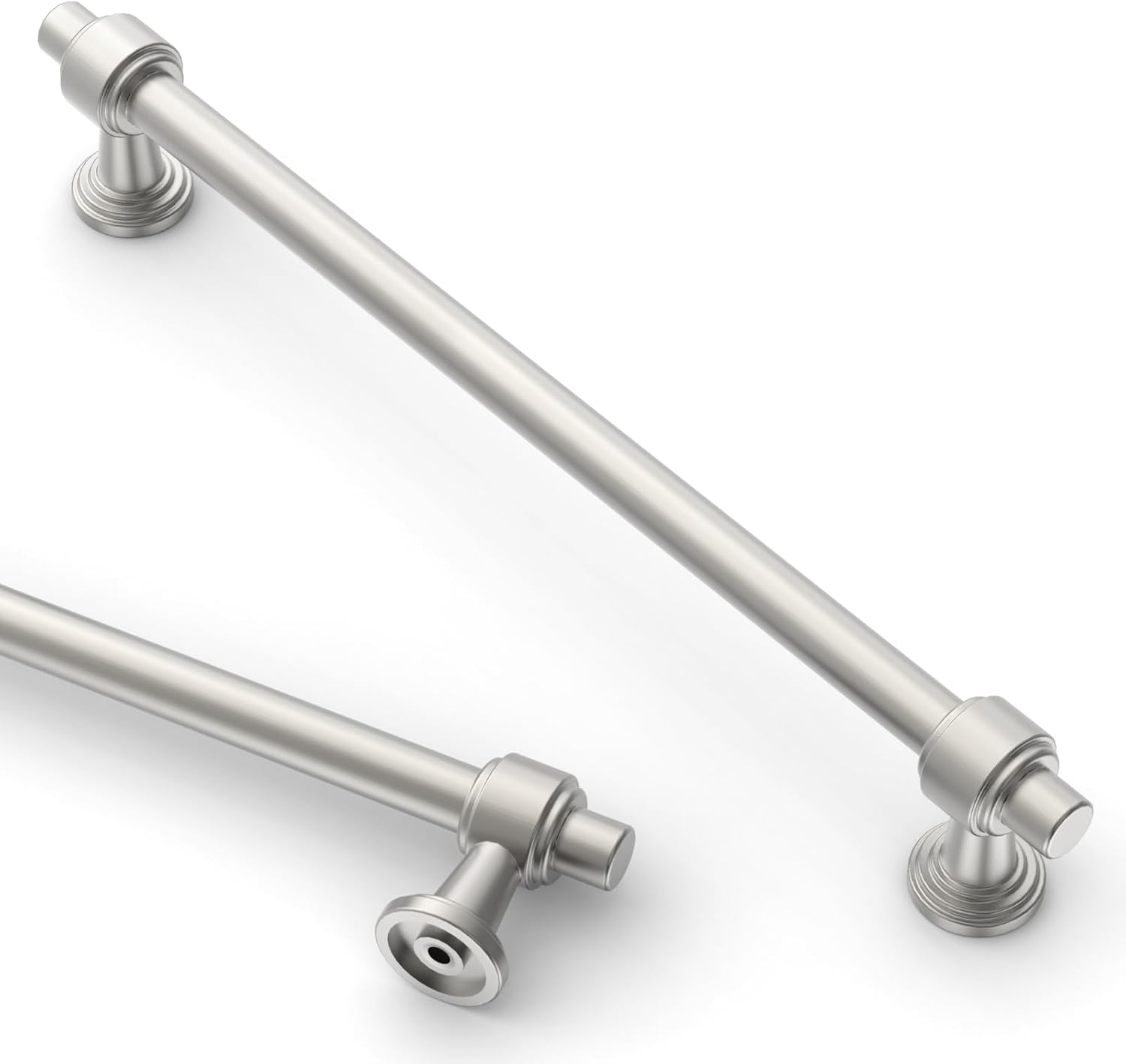 Asidrama 10 Pack 10 Inch(254mm) Brushed Satin Nickel Kitchen Cabinet Handles, Cabinet Pulls Kitchen Cabinet Hardware for Cupboard Drawer Pulls 10" Hole Center 10 Pack Brushed Satin Nickel