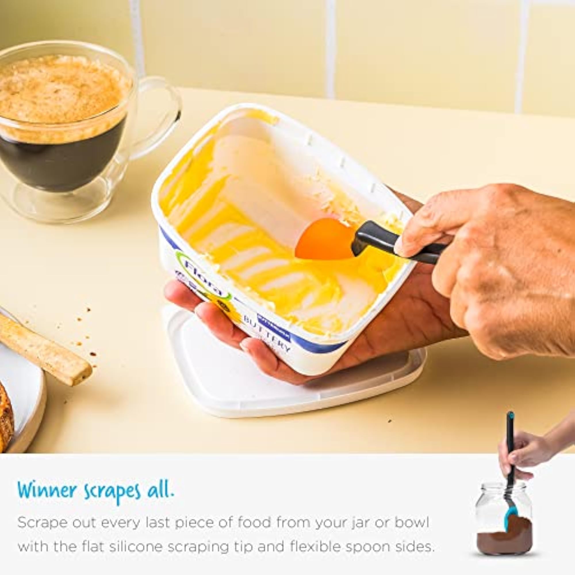 8" Mini Supoon Silicone Scraping Spoon