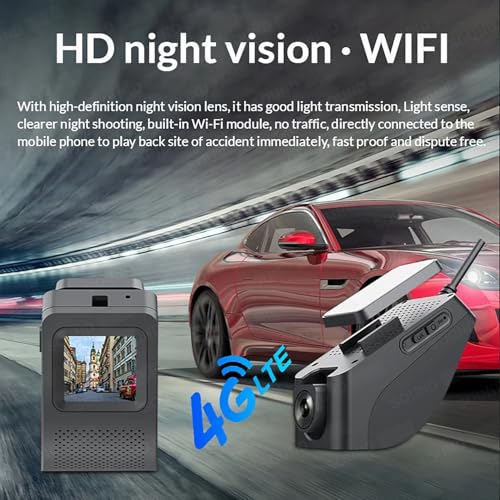 Image of SOUND FIRE A15 1080p Cloud DVR 4G LTE Dual Channel Car Dash Cam with Wide Angle View|G-Sensor|WiFi Hotspot|Live GPS Tracker|App Playback & Share|Loop Recording|Live Video Streaming