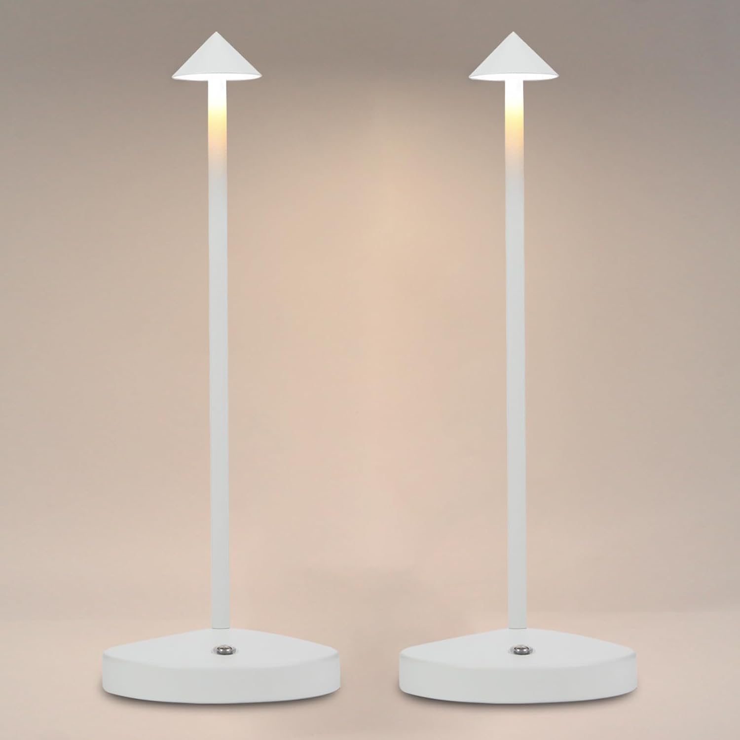 ZR98US Lampada Tavolo LED cordone Portatile con Cassa in Modo coerente funzionalità di Ricarica, per e Camera Letto, Pacchetto da 2 Adatto a Soggiorno, dormitorio, Ufficio,