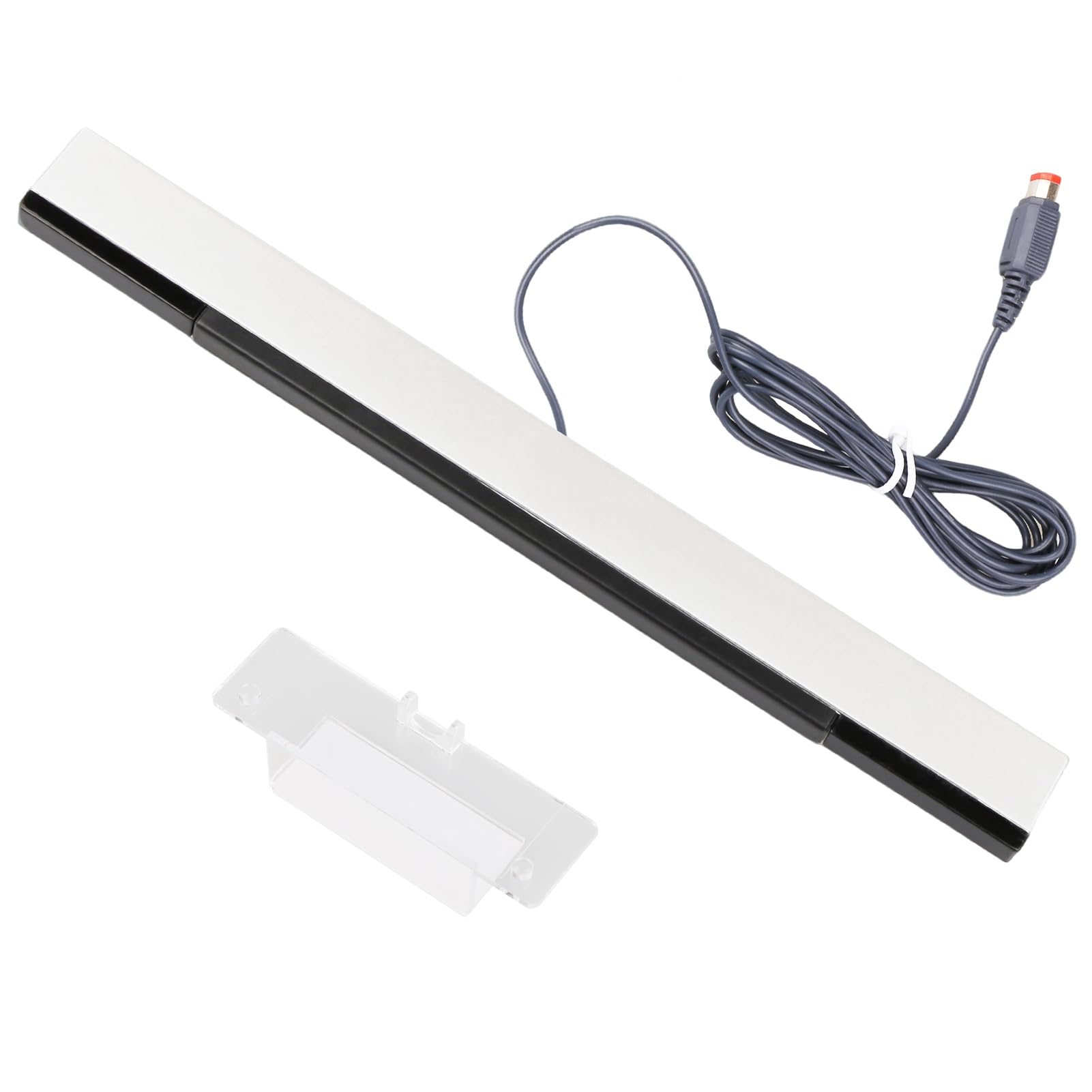 Barra Sensora Infrarroja con Cable Compatible con Nintendo Wii Wii U Regalos de Navidad, Barra de Sensores de Rayos Señal IR, Receptor de Señal de Sensor de Movimiento Infrarrojo con Soporte Adhesivo